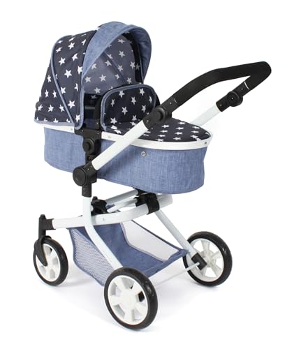 Bayer Chic 2000® 2in1 Puppenwagen Mika – Sternchen Navy – faltbar – höhenverstellbarer Griff 47-80 cm – modernes Gestell – Puppen bis 52 cm – 4-8 J. Bayer Chic 2000® 2in1 Puppenwagen Mika – Sternchen Navy – faltbar – höhenverstellbarer Griff 47-80 cm – modernes Gestell – Puppen bis 52 cm – 4-8 J. von Bayer Chic 2000