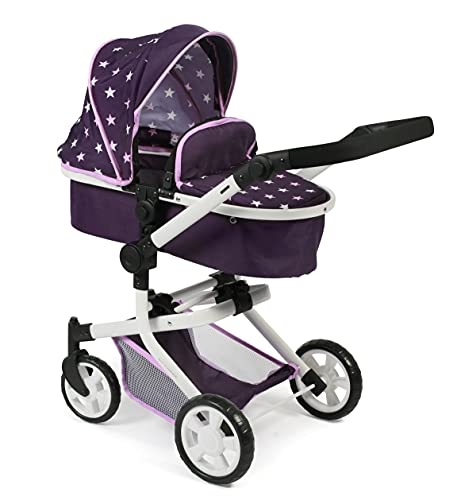Bayer Chic 2000 - Puppenwagen Mika, 2in1 Kombipuppenwagen für Kinder von 4 bis 8 Jahren, Stars lila Bayer Chic 2000 - Puppenwagen Mika, 2in1 Kombipuppenwagen für Kinder von 4 bis 8 Jahren, Stars lila von Bayer Chic 2000