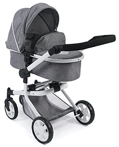 Bayer Chic 2000 - Puppenwagen Mika, 2in1 Kombipuppenwagen für Kinder von 4 bis 8 Jahren, Jeans grau Bayer Chic 2000 - Puppenwagen Mika, 2in1 Kombipuppenwagen für Kinder von 4 bis 8 Jahren, Jeans grau von Bayer Chic 2000
