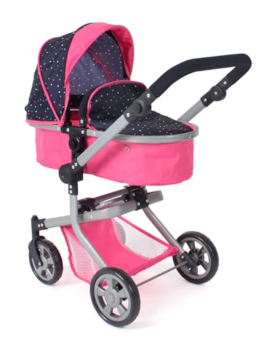 Bayer Chic 2000® 2in1 Puppenwagen Mika – Konfetti Pink – faltbar – höhenverstellbarer Griff 47-80 cm – modernes Gestell – Puppen bis 52 cm – 4-8 J. Bayer Chic 2000® 2in1 Puppenwagen Mika – Konfetti Pink – faltbar – höhenverstellbarer Griff 47-80 cm – modernes Gestell – Puppen bis 52 cm – 4-8 J. von Bayer Chic 2000