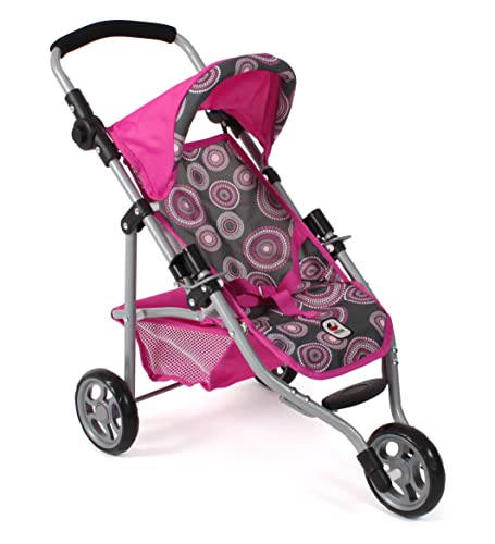 Bayer Chic 2000 - Puppenbuggy Lola, Jogging-Buggy, Puppenjogger, Puppenwagen, Hot pink Pearls, 612-87 von Bayer Chic 2000