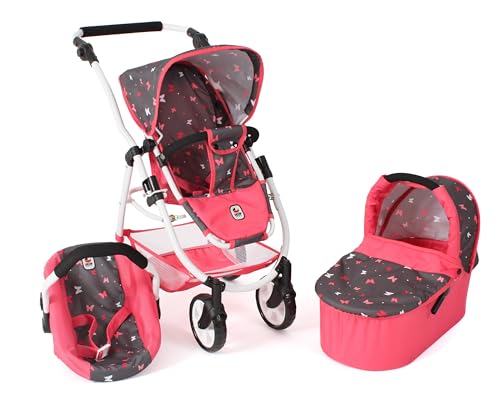Bayer Chic 2000-640-47 Puppenwagen Emotion All In 2.0-3in1 Puppenwagen-Set bestehend aus Babywanne, Sportsitz und Autositz, Butterfly Koralle Bayer Chic 2000-640-47 Puppenwagen Emotion All In 2.0-3in1 Puppenwagen-Set bestehend aus Babywanne, Sportsitz und Autositz, Butterfly Koralle von Bayer Chic 2000