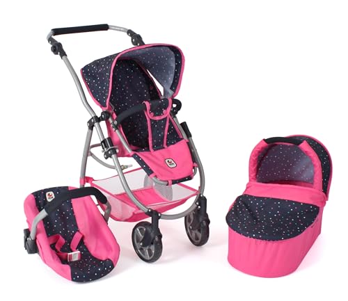 Bayer Chic 2000-640-84 Puppenwagen Emotion All In 2.0-3in1 Puppenwagen-Set bestehend aus Babywanne, Sportsitz und Autositz, Konfetti, pink Bayer Chic 2000-640-84 Puppenwagen Emotion All In 2.0-3in1 Puppenwagen-Set bestehend aus Babywanne, Sportsitz und Autositz, Konfetti, pink von Bayer Chic 2000