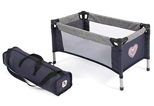 Bayer Chic 2000 652-26 Reisebett für Baby-Puppen, Melange grau, Navy von Bayer Chic 2000