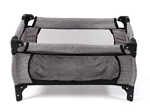 Bayer Chic 2000 653 19 Reisebett Deluxe für Baby-Puppen bis 50 cm, Puppenbett, Puppenmöbel, Melange grau, Klein Bayer Chic 2000 653 19 Reisebett Deluxe für Baby-Puppen bis 50 cm, Puppenbett, Puppenmöbel, Melange grau, Klein von Bayer Chic 2000