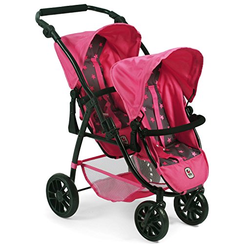 Bayer Chic 2000 689 82 Tandem-Buggy Vario, Zwillings-Puppenwagen, Sternchen pink Bayer Chic 2000 689 82 Tandem-Buggy Vario, Zwillings-Puppenwagen, Sternchen pink von Bayer Chic 2000
