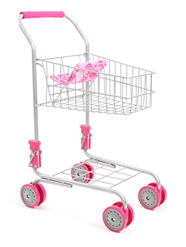 Bayer Chic 2000 760 20 Einkaufswagen aus Metall mit integriertem Puppensitz, tolle Ergänzung zum Kaufladen, Pink von Bayer Chic 2000