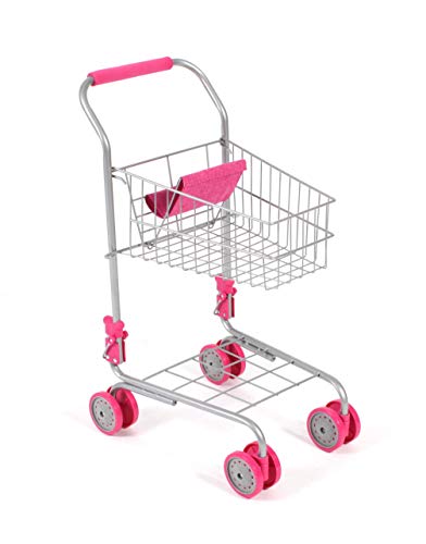 Bayer Chic 2000 Einkaufswagen aus Metall mit integriertem Puppensitz, tolle Ergänzung zum Kaufladen von Bayer Chic 2000