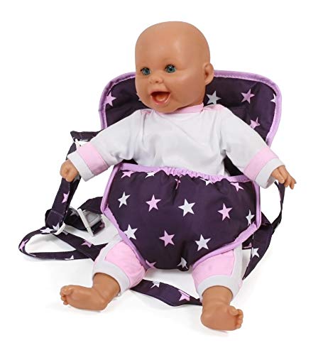 Bayer Chic 2000 782 71 Puppentragegurt für Baby-Puppen, Puppentrage, Puppenzubehör, Stars lila von Bayer Chic 2000