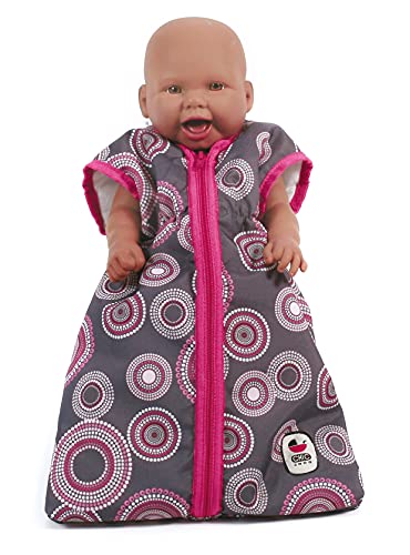 Bayer Chic 2000 792-87 Puppenschlafsack für Baby-Puppen bis 55 cm, Puppenkleidung, Puppenzubehör, Hot Pink Pearls von Bayer Chic 2000