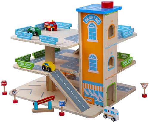 Bayer Chic 2000 - Großes Parkhaus für Kinder aus Holz - Auto Parkgarage - Garage mit Zubehör, Spielgarage mit Lift Bayer Chic 2000 - Großes Parkhaus für Kinder aus Holz - Auto Parkgarage - Garage mit Zubehör, Spielgarage mit Lift von Bayer Chic 2000