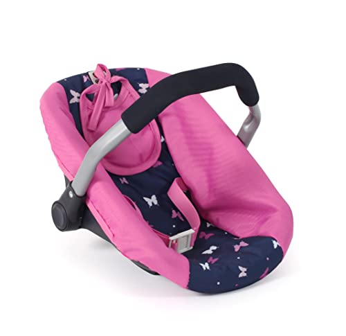 Bayer Chic 2000 - Puppen-Autositz für Baby-Puppen, Puppentrage, Puppenzubehör, Butterfly, Navy-pink, 708-33 von Bayer Chic 2000