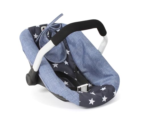 Bayer Chic 2000 - Puppen-Autositz für Baby-Puppen, Puppentrage, Puppenzubehör, Sternchen, Navy, 708-51 von Bayer Chic 2000