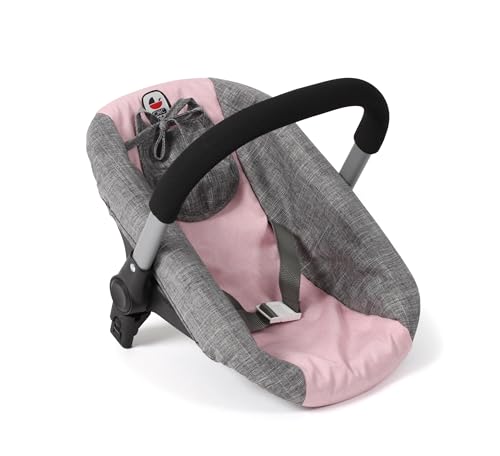 Bayer Chic 2000 - Puppen-Autositz mit Adapter für den Puppenwagen, Puppentrage, Puppenzubehör, Melange grau-rosa Bayer Chic 2000 - Puppen-Autositz mit Adapter für den Puppenwagen, Puppentrage, Puppenzubehör, Melange grau-rosa von Bayer Chic 2000
