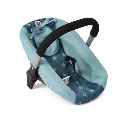 Bayer Chic 2000 - Puppen-Autositz mit Adapter für den Puppenwagen, Puppentrage, Puppenzubehör, Sternchen türkis von Bayer Chic 2000
