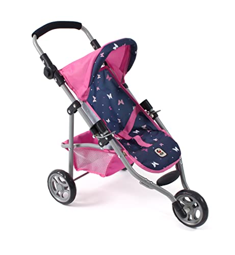 Bayer Chic 2000 - Puppenbuggy Lola, Jogging-Buggy, Puppenjogger, Puppenwagen, Butterfly, 612-33, Navy, Pink Bayer Chic 2000 - Puppenbuggy Lola, Jogging-Buggy, Puppenjogger, Puppenwagen, Butterfly, 612-33, Navy, Pink von Bayer Chic 2000