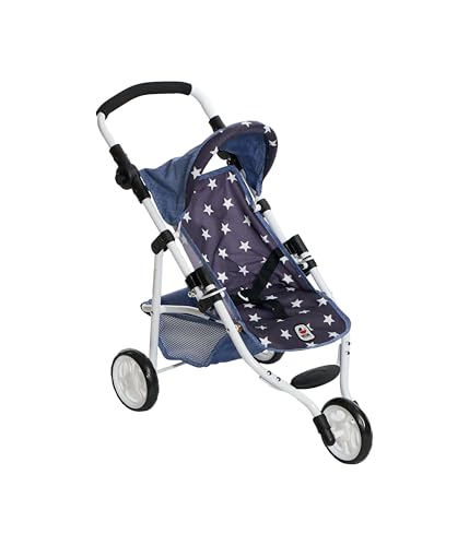 Bayer Chic 2000® Puppenbuggy Lola – Sternchen Navy– Faltbarer Puppenwagen – Griff höhenverstellbar 33-62 cm – 3-Rad Jogger – Puppen bis 50 cm – 3-6 J. Bayer Chic 2000® Puppenbuggy Lola – Sternchen Navy– Faltbarer Puppenwagen – Griff höhenverstellbar 33-62 cm – 3-Rad Jogger – Puppen bis 50 cm – 3-6 J. von Bayer Chic 2000