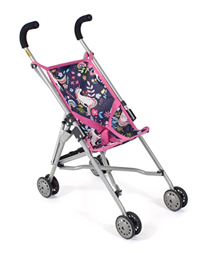 Bayer Chic 2000 Puppenbuggy Roma, Puppenwagen, Mini-Buggy, Einhorn, Navy, pink, 601-43 von Bayer Chic 2000