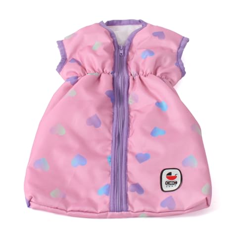 Bayer Chic 2000 - Puppenschlafsack für Baby-Puppen bis 55 cm, Puppenkleidung, Puppenzubehör, Herzchen lila von Bayer Chic 2000