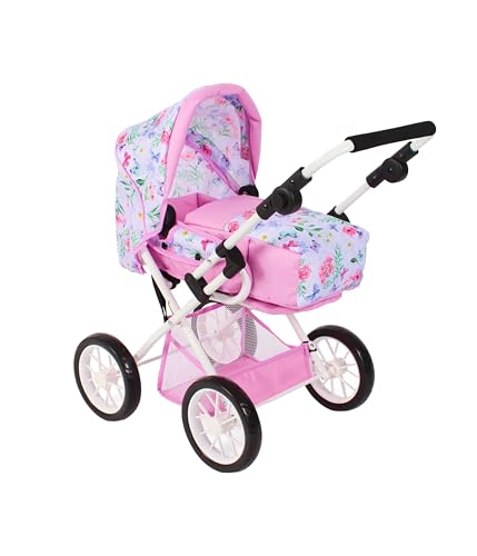Bayer Chic 2000® 3in1 Kombi Puppenwagen Leni - Flowers Rosa - faltbar, höhenverstellbarer Griff 43-67 cm, Tragetasche – Puppen bis 46 cm, ab 3 J. Bayer Chic 2000® 3in1 Kombi Puppenwagen Leni - Flowers Rosa - faltbar, höhenverstellbarer Griff 43-67 cm, Tragetasche – Puppen bis 46 cm, ab 3 J. von Bayer Chic 2000