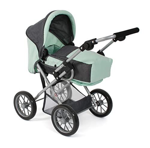 Bayer Chic 2000 - Puppenwagen Leni, 2in1 Kombipuppenwagen mit herausnehmbarer Tragetasche, Melange dunkelgrau, Mint, 560-67 Bayer Chic 2000 - Puppenwagen Leni, 2in1 Kombipuppenwagen mit herausnehmbarer Tragetasche, Melange dunkelgrau, Mint, 560-67 von Bayer Chic 2000