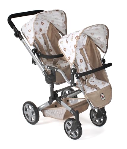 Bayer Chic 2000® Puppenwagen Linus Duo – Bärchen Beige – Faltbarer Zwillingspuppenwagen – Verstellbarer Griff 50-82 cm – Puppen bis 50 cm – 4-8 J. Bayer Chic 2000® Puppenwagen Linus Duo – Bärchen Beige – Faltbarer Zwillingspuppenwagen – Verstellbarer Griff 50-82 cm – Puppen bis 50 cm – 4-8 J. von Bayer Chic 2000