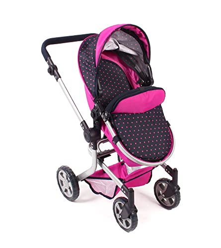 Bayer Chic 2000 - Puppenwagen Mika, 2in1 Kombipuppenwagen für Kinder von 4 bis 8 Jahren, Dots pink Bayer Chic 2000 - Puppenwagen Mika, 2in1 Kombipuppenwagen für Kinder von 4 bis 8 Jahren, Dots pink von Bayer Chic 2000