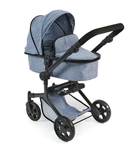 Bayer Chic 2000 - Puppenwagen Mika, 2in1 Kombipuppenwagen für Kinder von 4 bis 8 Jahren, Jeans blau, 73 x 41 x 82 cm Bayer Chic 2000 - Puppenwagen Mika, 2in1 Kombipuppenwagen für Kinder von 4 bis 8 Jahren, Jeans blau, 73 x 41 x 82 cm von Bayer Chic 2000