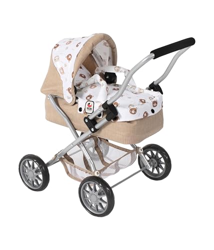 Bayer Chic 2000® Puppenwagen Smarty – Bärchen Beige – Zusammenklappbar – Mit Verdeck, Tasche, Kissen & Decke – Griffhöhe 56 cm – Für Kinder ab 2 Jahren, Bayer Chic 2000® Puppenwagen Smarty – Bärchen Beige – Zusammenklappbar – Mit Verdeck, Tasche, Kissen & Decke – Griffhöhe 56 cm – Für Kinder ab 2 Jahren, von Bayer Chic 2000
