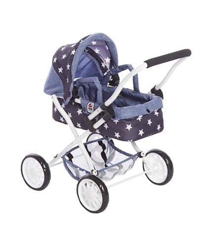 Bayer Chic 2000® Puppenwagen Smarty – Sternchen Navy – Zusammenklappbar – Mit Verdeck, Tasche, Kissen & Decke – Griffhöhe 56 cm – Für Kinder ab 2 Jahren Bayer Chic 2000® Puppenwagen Smarty – Sternchen Navy – Zusammenklappbar – Mit Verdeck, Tasche, Kissen & Decke – Griffhöhe 56 cm – Für Kinder ab 2 Jahren von Bayer Chic 2000