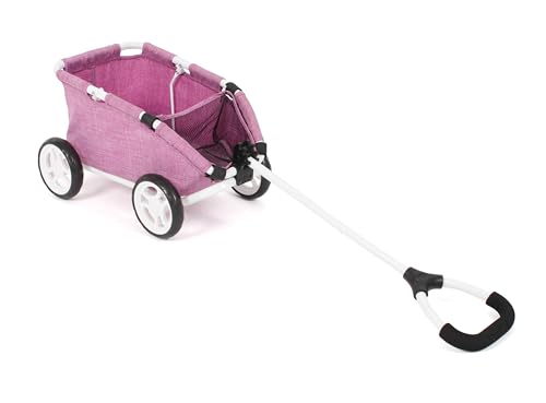 Bayer Chic 2000 - Ziehwagen Skipper, Kleiner Bollerwagen für Teddys, Puppen und Spielzeug, Jeans pink, 660-62 von Bayer Chic 2000