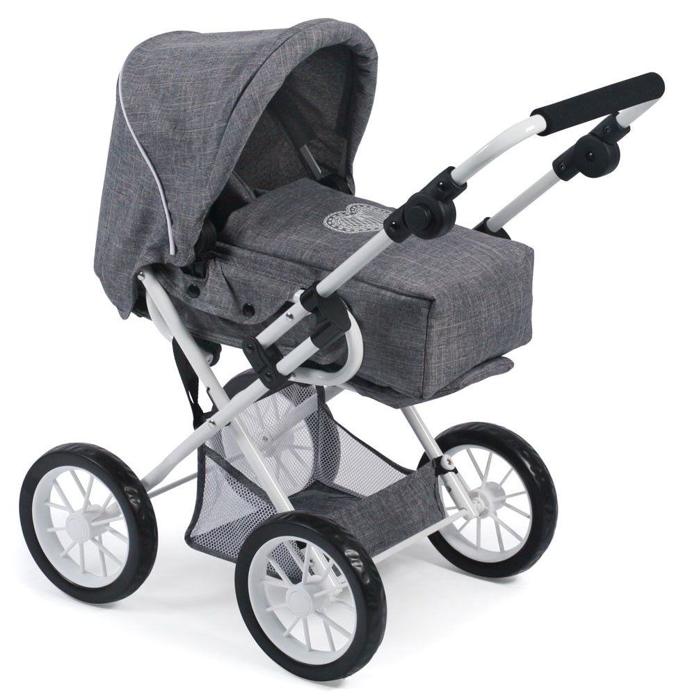 Kombi-Puppenwagen LENI, Jeans grey Kombi-Puppenwagen LENI, Jeans grey von Bayer Chic 2000