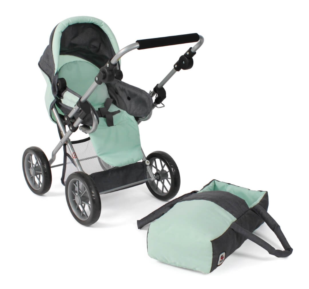 Kombi-Puppenwagen "LENI" melange anthrazit-mint Kombi-Puppenwagen "LENI" melange anthrazit-mint von Bayer Chic 2000