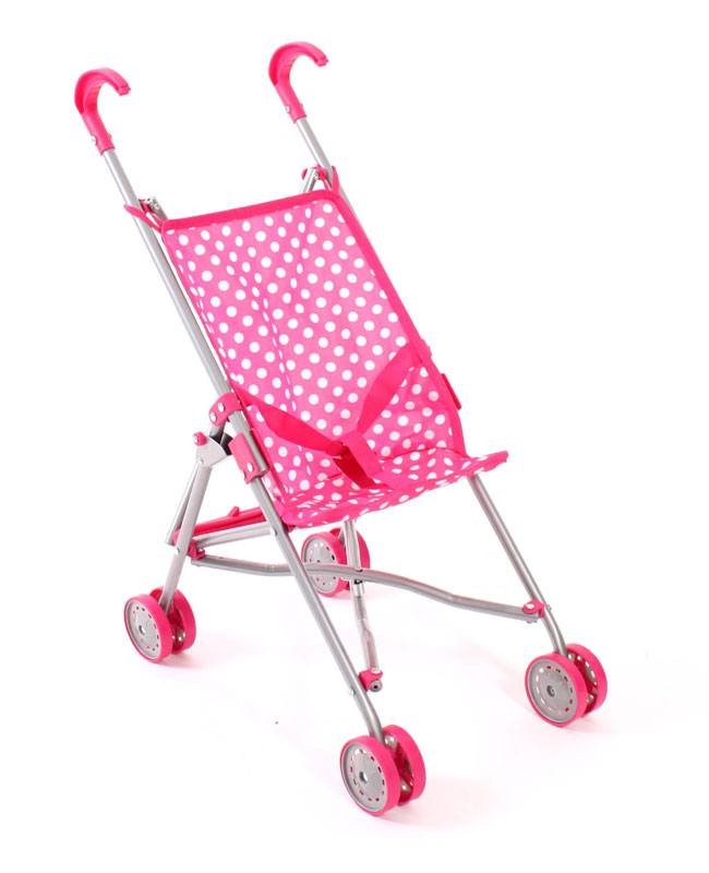Mini-Buggy für Puppen Farbe pink mit Punkten von Bayer Chic 2000