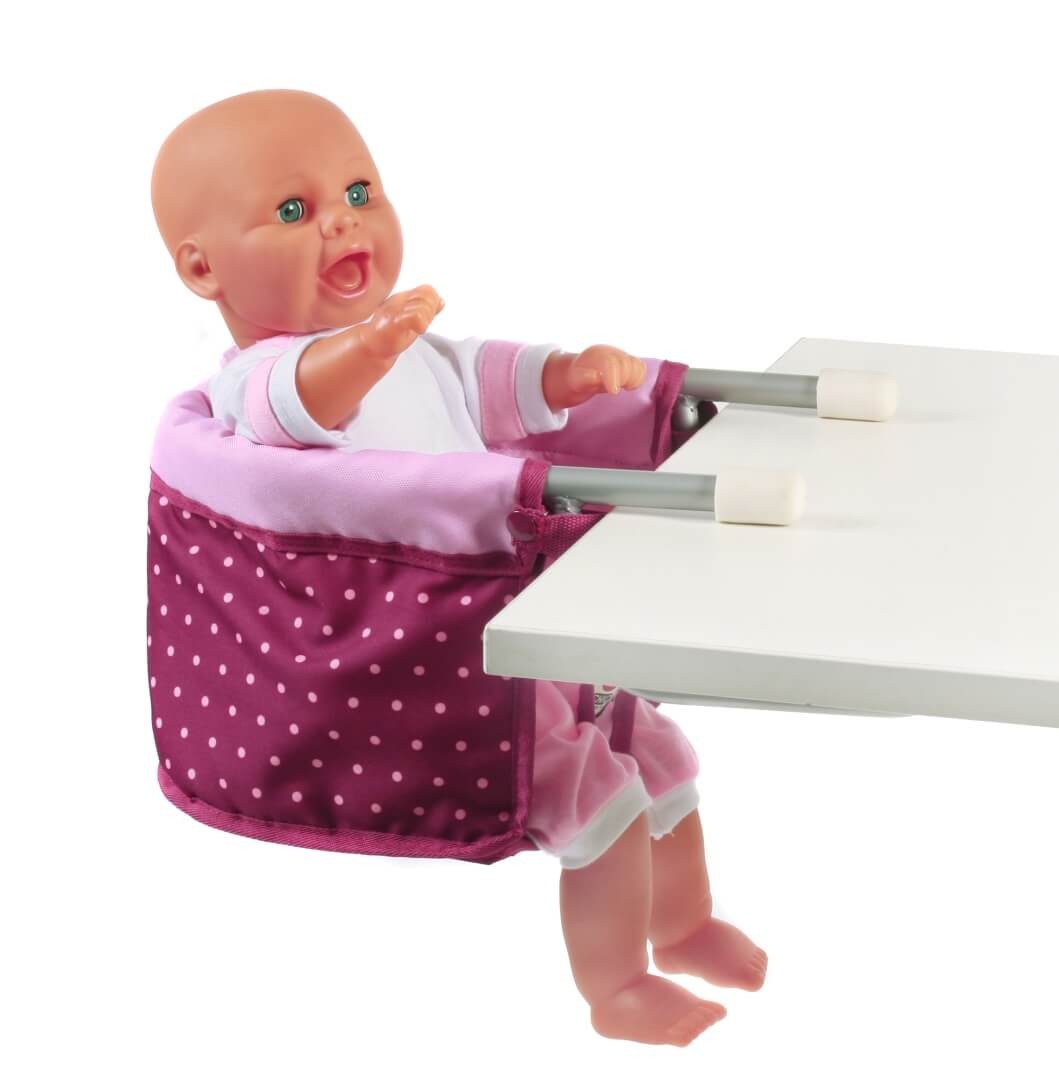 Puppen-Tisch-Sitz Dessin Dots Brombeere von Bayer Chic 2000