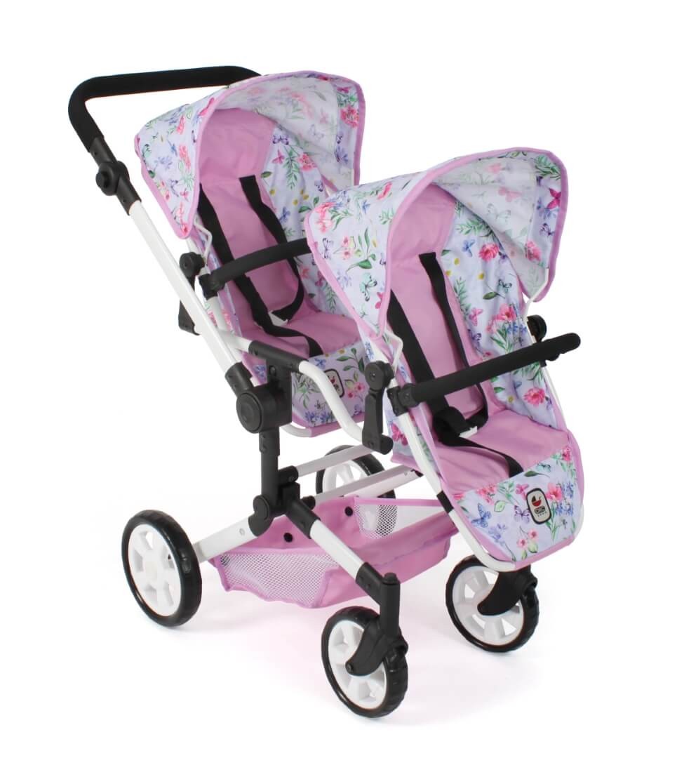 Puppenwagen Linus Duo Flowers - Puppenwagen für 2 Puppen Puppenwagen Linus Duo Flowers - Puppenwagen für 2 Puppen von Bayer Chic 2000