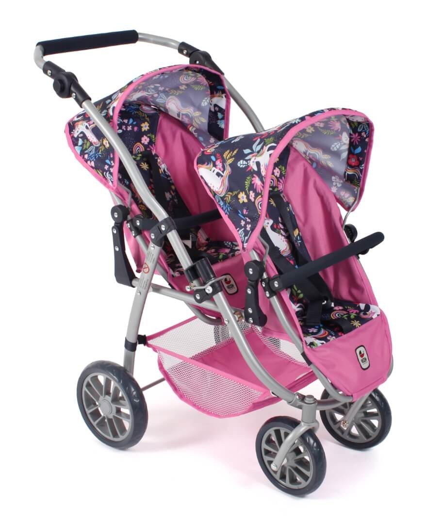 Puppenwagen Tandem-Buggy "VARIO" Einhorn - Puppenbuggy für 2 Puppen Puppenwagen Tandem-Buggy "VARIO" Einhorn - Puppenbuggy für 2 Puppen von Bayer Chic 2000