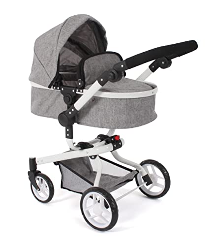 Puppenwagen Yolo, 2in1 Kombipuppenwagen für Kinder von 4 bis 8 Jahren, Jeans Grau Puppenwagen Yolo, 2in1 Kombipuppenwagen für Kinder von 4 bis 8 Jahren, Jeans Grau von Bayer Chic 2000