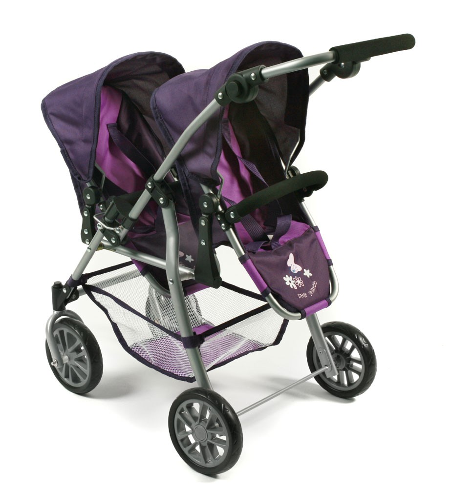Tandem-Buggy Twinny für Puppen Dessin Pflaume Tandem-Buggy Twinny für Puppen Dessin Pflaume von Bayer Chic 2000