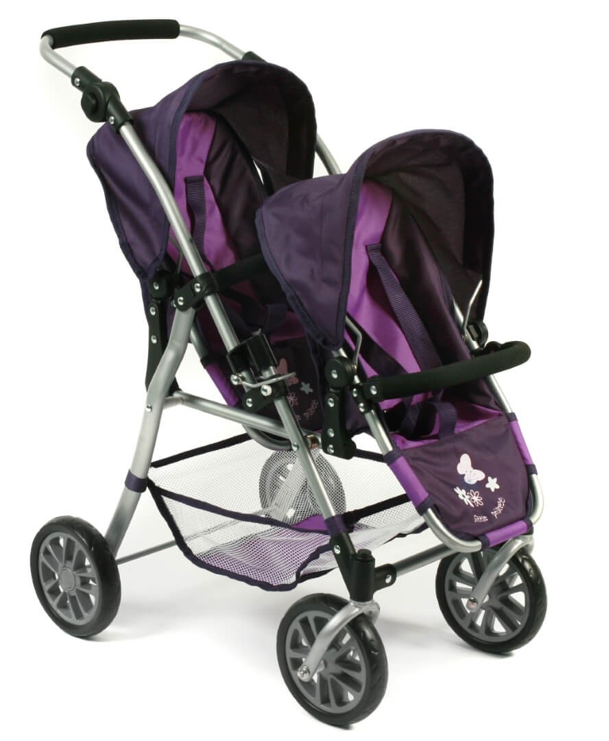 Tandem-Buggy Twinny für Puppen Dessin Pflaume Tandem-Buggy Twinny für Puppen Dessin Pflaume von Bayer Chic 2000