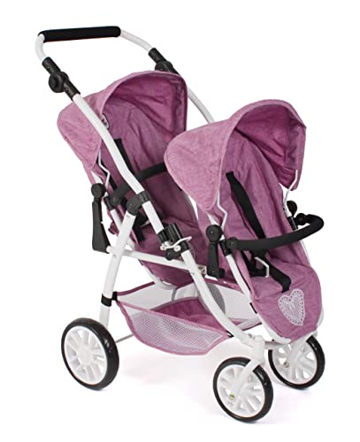 Bayer Chic 2000 - Puppenwagen Vario, Zwillingspuppenwagen für Zwei Puppen, Zwillingsbuggy für Kinder von 4 bis 8 Jahren, Jeans pink, 71 x 47 x 79 cm Bayer Chic 2000 - Puppenwagen Vario, Zwillingspuppenwagen für Zwei Puppen, Zwillingsbuggy für Kinder von 4 bis 8 Jahren, Jeans pink, 71 x 47 x 79 cm von Bayer Chic 2000
