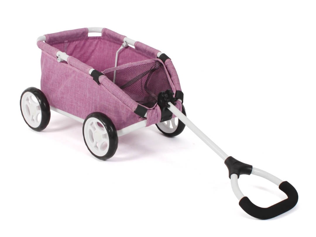 Ziehwagen "SKIPPER" Jeans pink, der Bollerwagen für Puppen und Teddys Ziehwagen "SKIPPER" Jeans pink, der Bollerwagen für Puppen und Teddys von Bayer Chic 2000