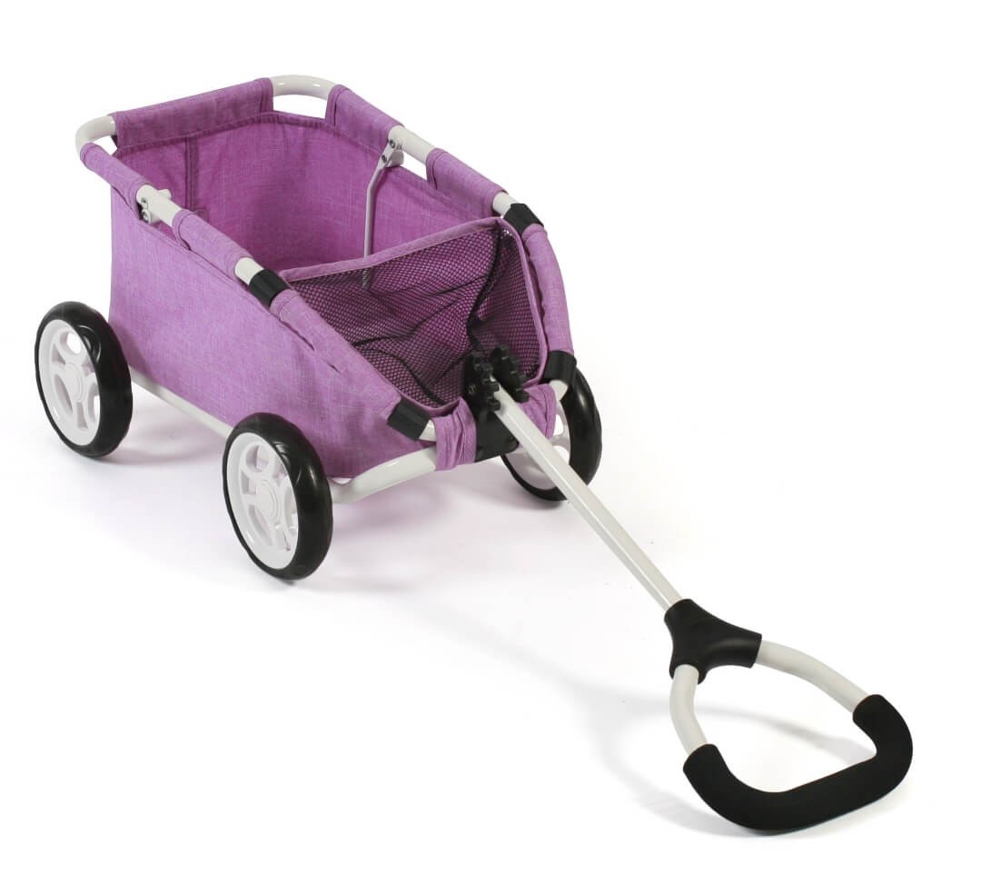 Ziehwagen Skipper, der Bollerwagen für Puppen und Teddys in Melange Flieder Ziehwagen Skipper, der Bollerwagen für Puppen und Teddys in Melange Flieder von Bayer Chic 2000