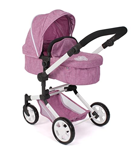 Bayer Chic 2000® 2in1 Kombi Puppenwagen Linus - Jeans pink - faltbar, höhenverstellbarer Griff 47-78 cm – Puppen bis 52 cm, 4-8 J. von Bayer Chic 2001