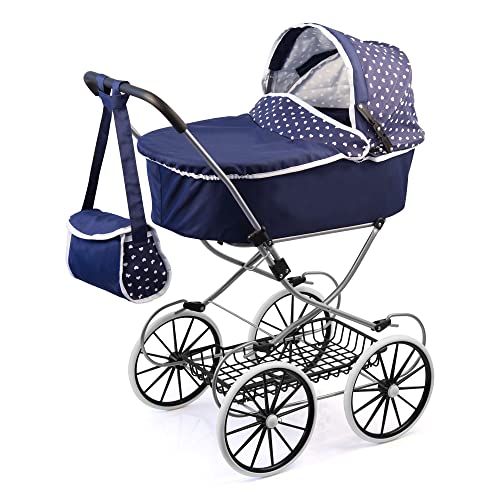 Bayer Design 12151AA Puppenwagen Classic Deluxe, Tasche, blau, klassisch, Vintage Kinderpuppenwagen Bayer Design 12151AA Puppenwagen Classic Deluxe, Tasche, blau, klassisch, Vintage Kinderpuppenwagen von Bayer Design