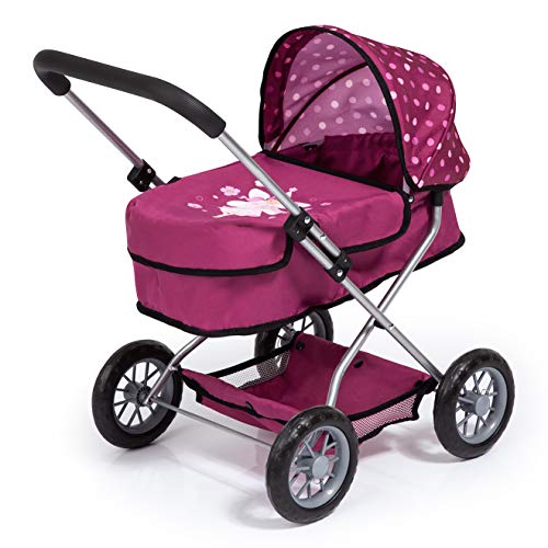 Bayer Design 12267AA Puppenwagen Smarty, geeignet für Puppen bis 46cm, integrierter Einkaufskorb, Bordeaux, rot Bayer Design 12267AA Puppenwagen Smarty, geeignet für Puppen bis 46cm, integrierter Einkaufskorb, Bordeaux, rot von Bayer Design