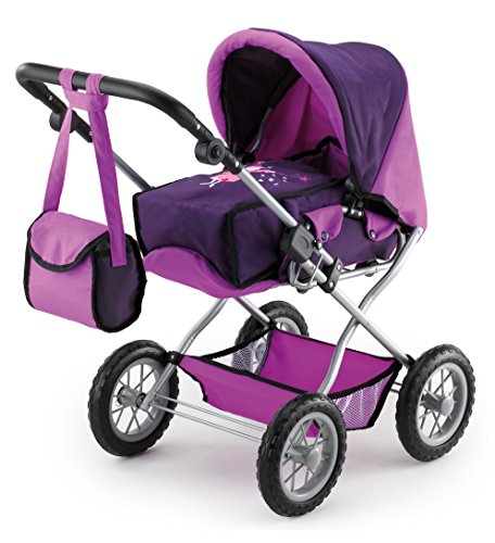 Bayer Design 15012AA Kombi Puppenwagen Grande, zusammenklappbar, höhenverstellbar, mit herausnehmbarer Tragetasche und Umhängetasche, lila, 77 x 75 x 43 cm Bayer Design 15012AA Kombi Puppenwagen Grande, zusammenklappbar, höhenverstellbar, mit herausnehmbarer Tragetasche und Umhängetasche, lila, 77 x 75 x 43 cm von Bayer Design