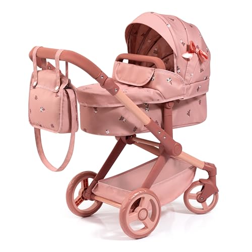 Bayer Design 17026AA Puppenwagen Xeo mit Tasche, höhenverstellbarer Griff, Schwenkschieber, wandelbar als Puppenjogger, bewegliche Vorderräder, integrierter Korb von Bayer Design