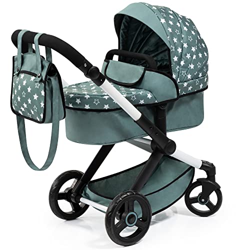Bayer Design 17058AA Puppenwagen Xeo mit Tasche, höhenverstellbarer Griff, Schwenkschieber, wandelbar als Puppenjogger, bewegliche Vorderräder, integrierter Korb, Nordisches Grün Bayer Design 17058AA Puppenwagen Xeo mit Tasche, höhenverstellbarer Griff, Schwenkschieber, wandelbar als Puppenjogger, bewegliche Vorderräder, integrierter Korb, Nordisches Grün von Bayer Design