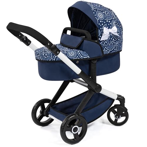 Bayer Design 17073AB Puppenwagen Xeo mit Tasche, höhenverstellbarer Griff, Schwenkschieber, wandelbar als Puppenjogger, bewegliche Vorderräder, integrierter Korb, Blau Bayer Design 17073AB Puppenwagen Xeo mit Tasche, höhenverstellbarer Griff, Schwenkschieber, wandelbar als Puppenjogger, bewegliche Vorderräder, integrierter Korb, Blau von Bayer Design
